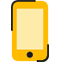 ikona telefónu žlto-čierna