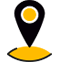 ikona lokácie žlto-čierna